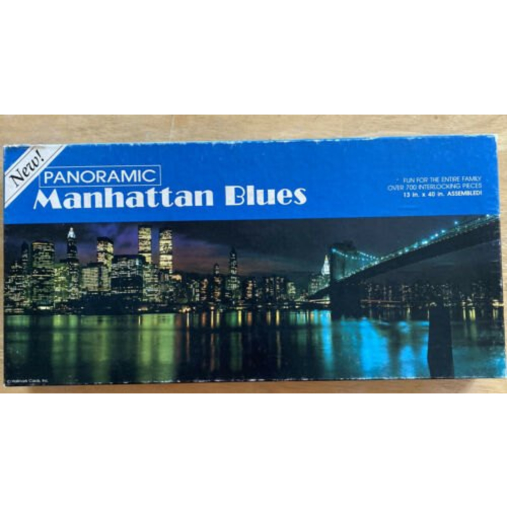 Springbok Panoramic Series Manhattan Blues 700 Piece Puzzle PZL9800 Skyline 1985